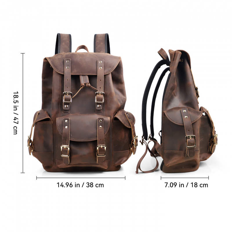 New Arrivals Leather Backpack  - Luxury Bags Vintage のレビューと価格