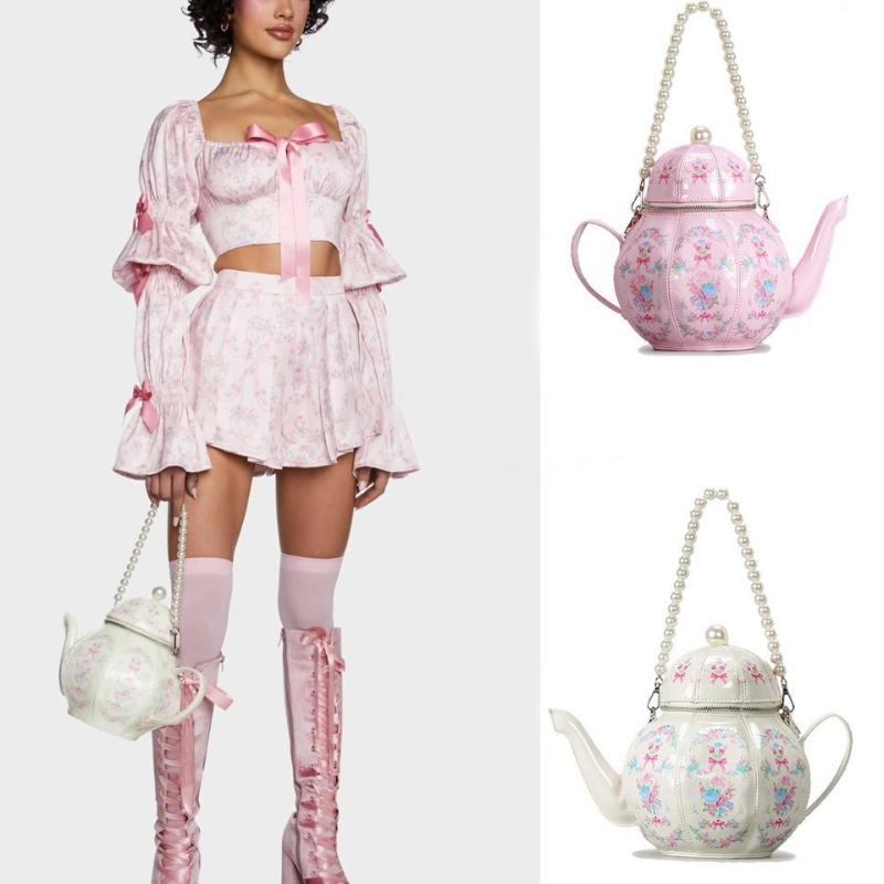 Pearl Chain Teapot Crossbody B - Luxury Bags On Sale のレビューと価格