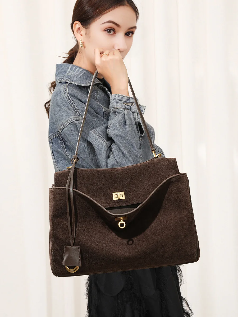 Autumn Winter Women's Suede ge - Luxury Bags On Sale のレビューと価格