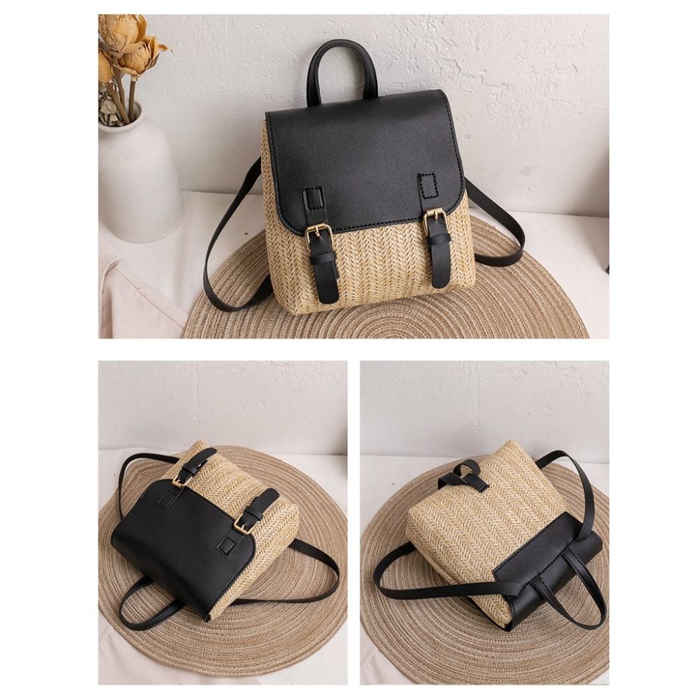 Versatile Bag PU Leather Straw - Luxury Bags Vintage のレビューと価格