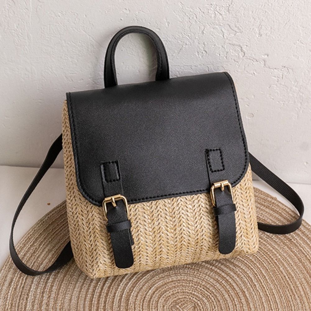 Versatile Bag PU Leather Straw - Luxury Bags Vintage のレビューと価格