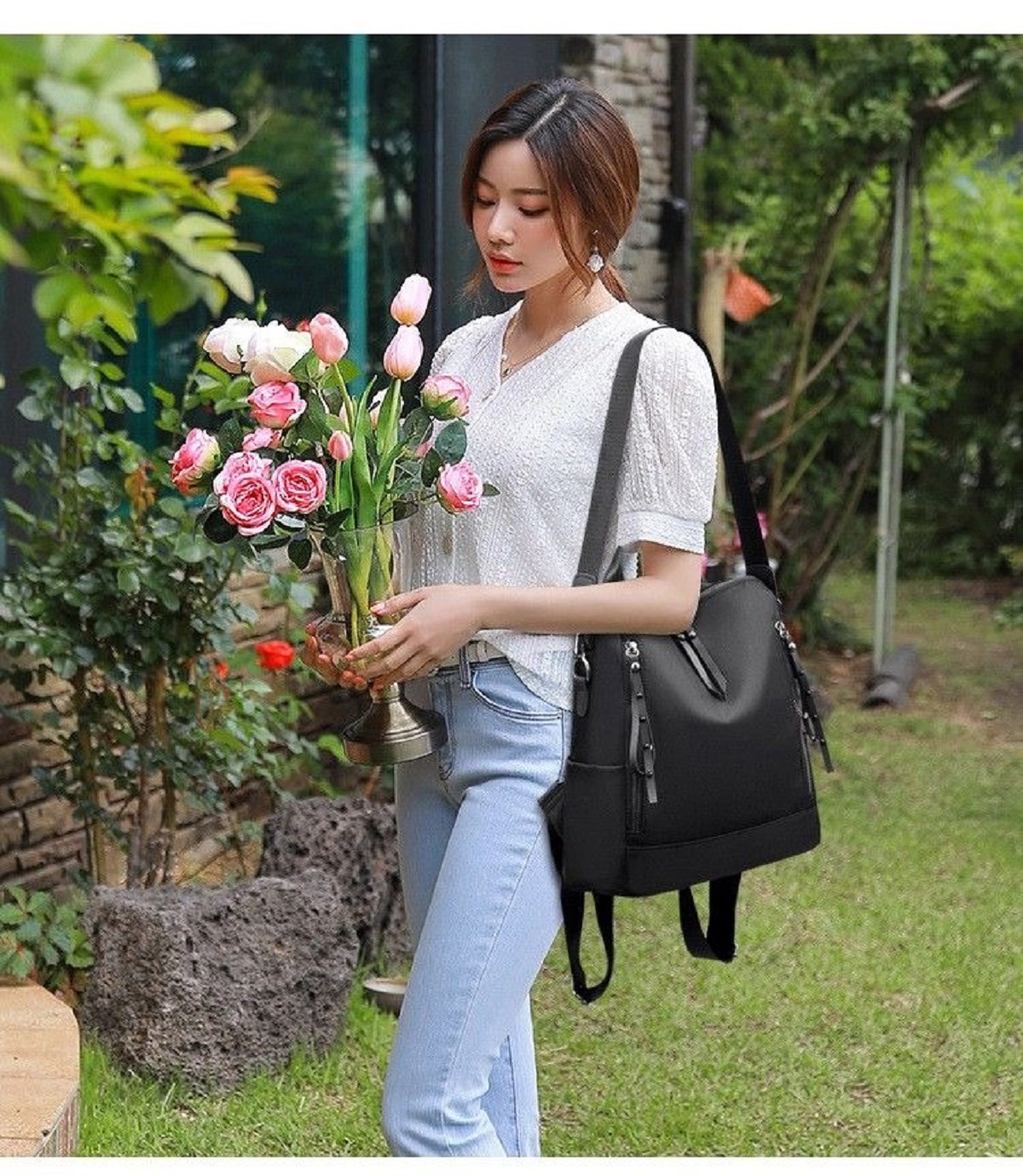 Women Backpack Bag Soft Nylon  - Luxury Bags For Young Women のレビューと価格
