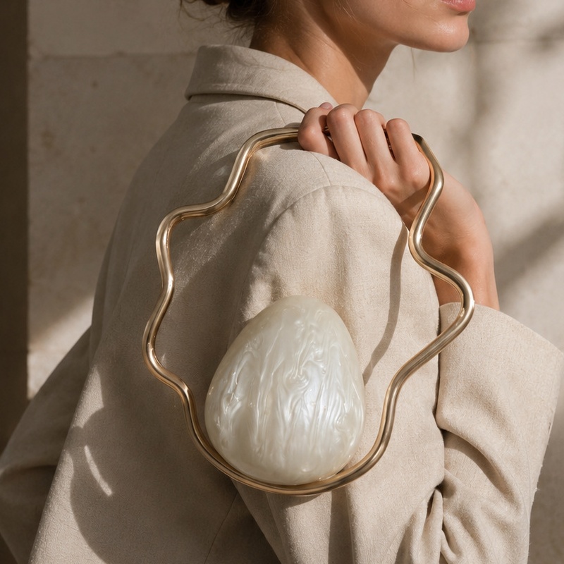 Women mini Acrylic egg bag cut - Luxury Bags On Sale のレビューと価格