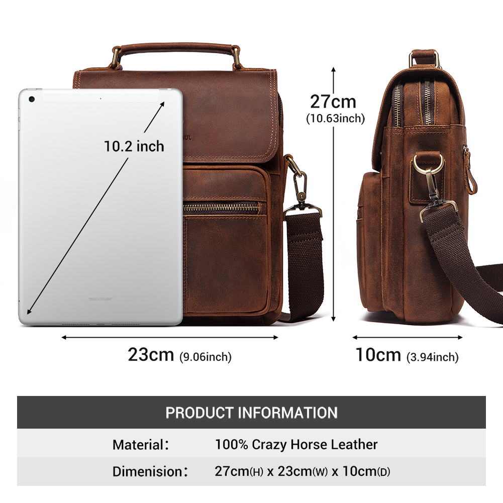 HUMERPAUL Genuine Leather Men' - Luxury Bags Vintage のレビューと価格